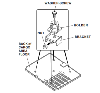 Honda Element spare tire cover mounting points diagram